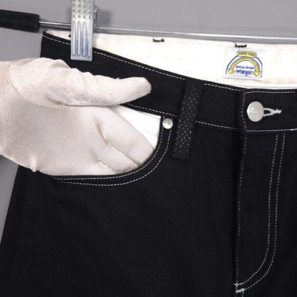 PETER MAX SPECIAL EDITION‎ Wrangler Jeans Black 26 ITALY🇮🇹MADE Retro Straight - Picture 11 of 12